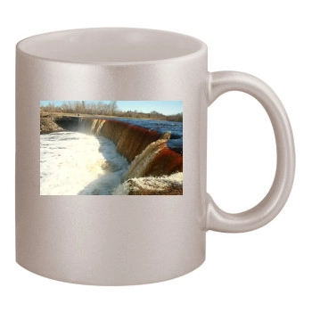 Waterfalls 11oz Metallic Silver Mug