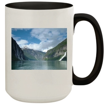 Waterfalls 15oz Colored Inner & Handle Mug