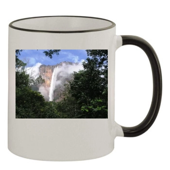 Waterfalls 11oz Colored Rim & Handle Mug