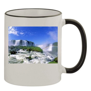 Waterfalls 11oz Colored Rim & Handle Mug