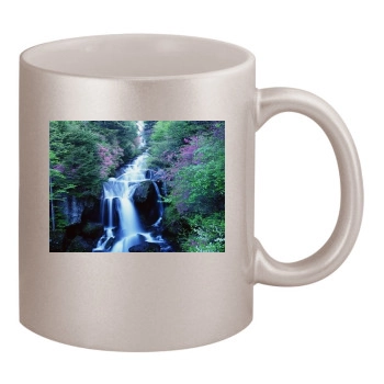 Waterfalls 11oz Metallic Silver Mug