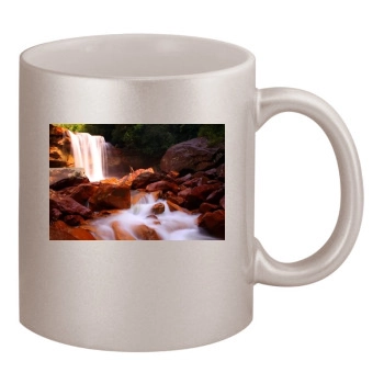 Waterfalls 11oz Metallic Silver Mug