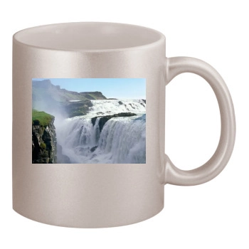 Waterfalls 11oz Metallic Silver Mug