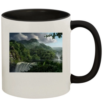 Waterfalls 11oz Colored Inner & Handle Mug