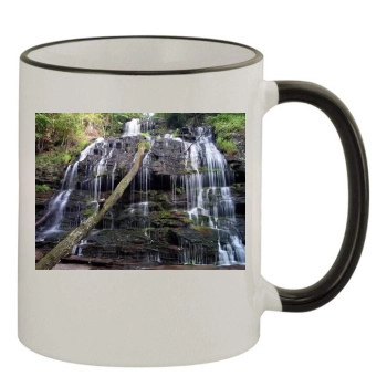 Waterfalls 11oz Colored Rim & Handle Mug