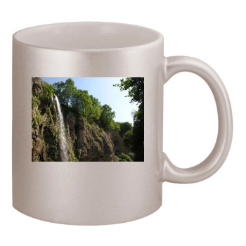 Waterfalls 11oz Metallic Silver Mug