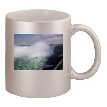 Waterfalls 11oz Metallic Silver Mug