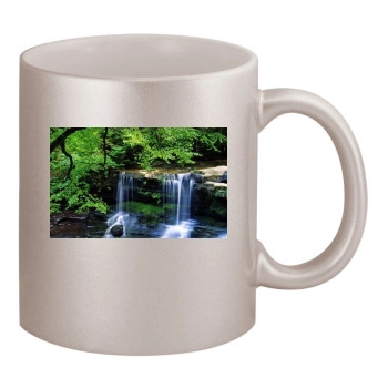 Waterfalls 11oz Metallic Silver Mug