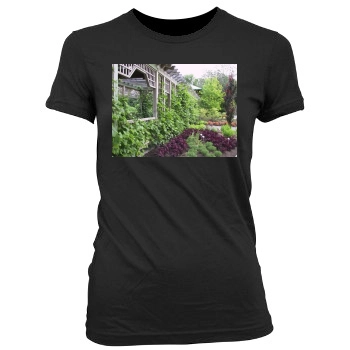 Botanical Gardens Women's Junior Cut Crewneck T-Shirt