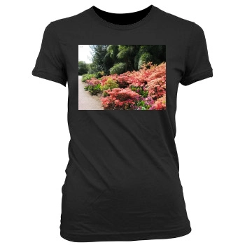 Botanical Gardens Women's Junior Cut Crewneck T-Shirt