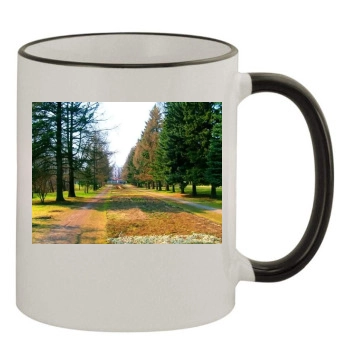 Botanical Gardens 11oz Colored Rim & Handle Mug