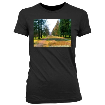 Botanical Gardens Women's Junior Cut Crewneck T-Shirt