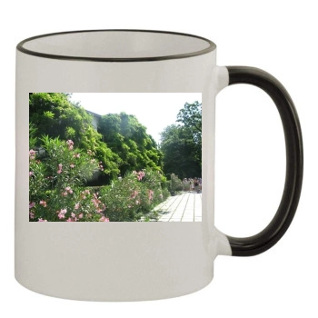 Botanical Gardens 11oz Colored Rim & Handle Mug