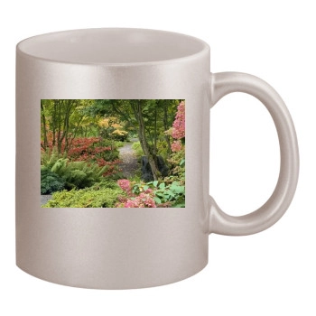 Botanical Gardens 11oz Metallic Silver Mug