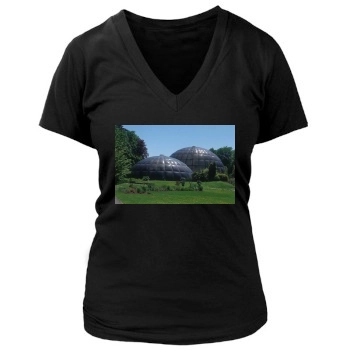 Botanical Gardens Women's Deep V-Neck TShirt