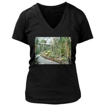 Botanical Gardens Women's Deep V-Neck TShirt