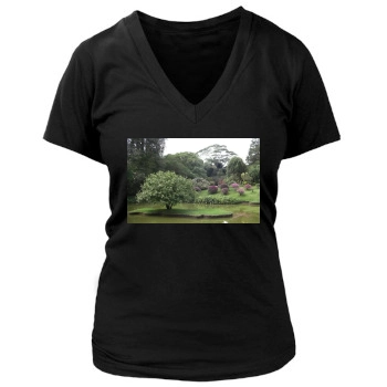 Botanical Gardens Women's Deep V-Neck TShirt