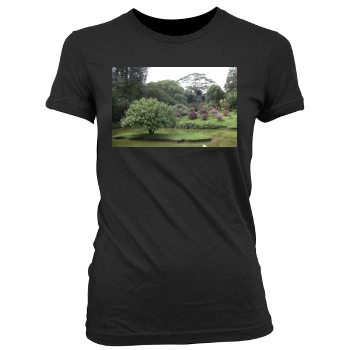 Botanical Gardens Women's Junior Cut Crewneck T-Shirt