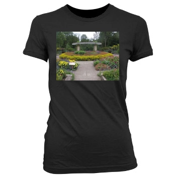 Botanical Gardens Women's Junior Cut Crewneck T-Shirt