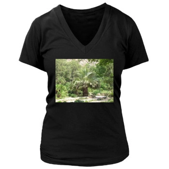 Botanical Gardens Women's Deep V-Neck TShirt