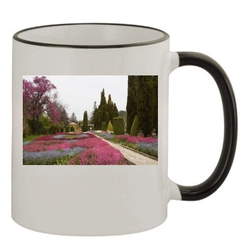 Botanical Gardens 11oz Colored Rim & Handle Mug