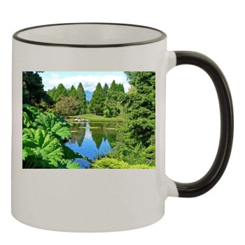 Botanical Gardens 11oz Colored Rim & Handle Mug