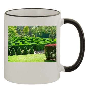 Botanical Gardens 11oz Colored Rim & Handle Mug