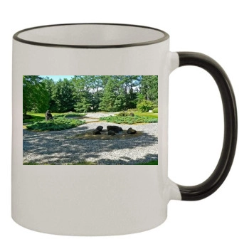 Botanical Gardens 11oz Colored Rim & Handle Mug