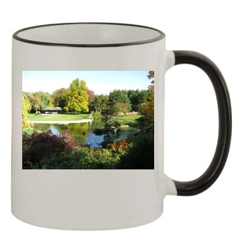 Botanical Gardens 11oz Colored Rim & Handle Mug