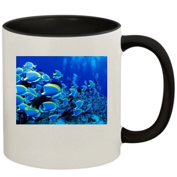 Underwater World 11oz Colored Inner & Handle Mug