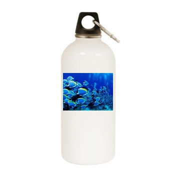 Underwater World White Water Bottle With Carabiner