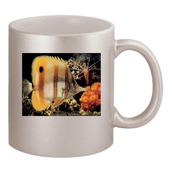 Underwater World 11oz Metallic Silver Mug