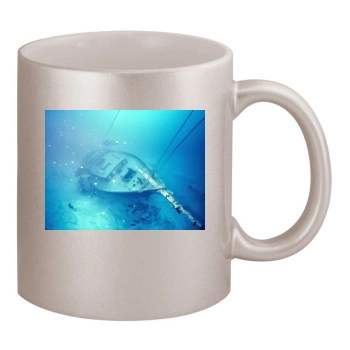 Underwater World 11oz Metallic Silver Mug