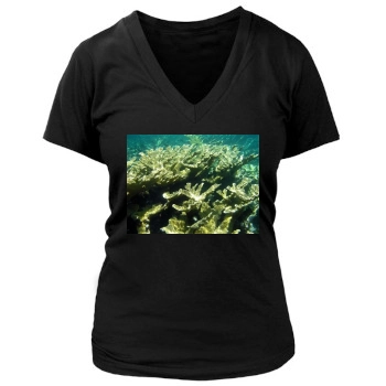 Underwater World Women's Deep V-Neck TShirt