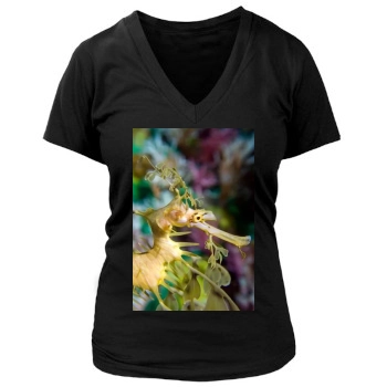 Underwater World Women's Deep V-Neck TShirt