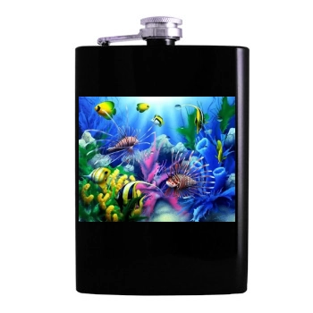 Underwater World Hip Flask