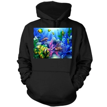 Underwater World Mens Pullover Hoodie Sweatshirt