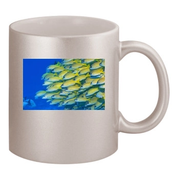 Underwater World 11oz Metallic Silver Mug