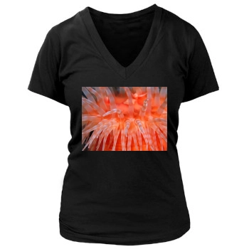 Underwater World Women's Deep V-Neck TShirt