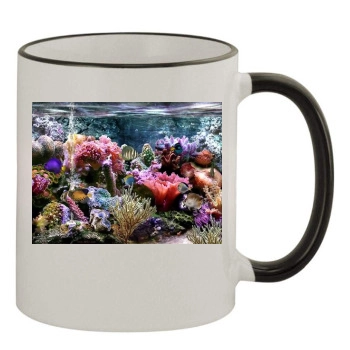 Underwater World 11oz Colored Rim & Handle Mug