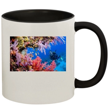 Underwater World 11oz Colored Inner & Handle Mug