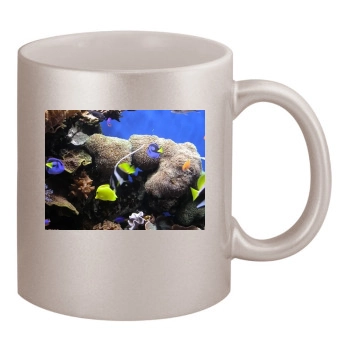 Underwater World 11oz Metallic Silver Mug