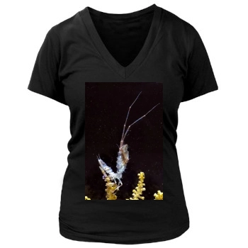 Underwater World Women's Deep V-Neck TShirt