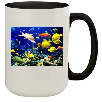 Underwater World 15oz Colored Inner & Handle Mug