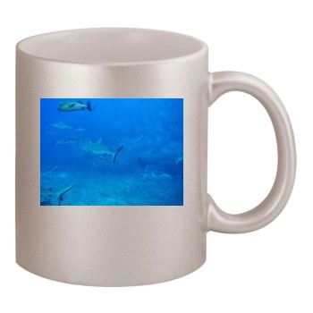 Underwater World 11oz Metallic Silver Mug