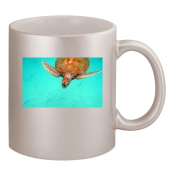 Underwater World 11oz Metallic Silver Mug