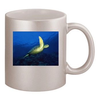 Underwater World 11oz Metallic Silver Mug