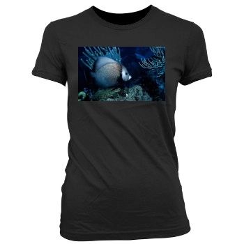 Underwater World Women's Junior Cut Crewneck T-Shirt