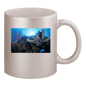 Underwater World 11oz Metallic Silver Mug