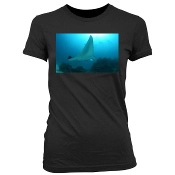 Underwater World Women's Junior Cut Crewneck T-Shirt